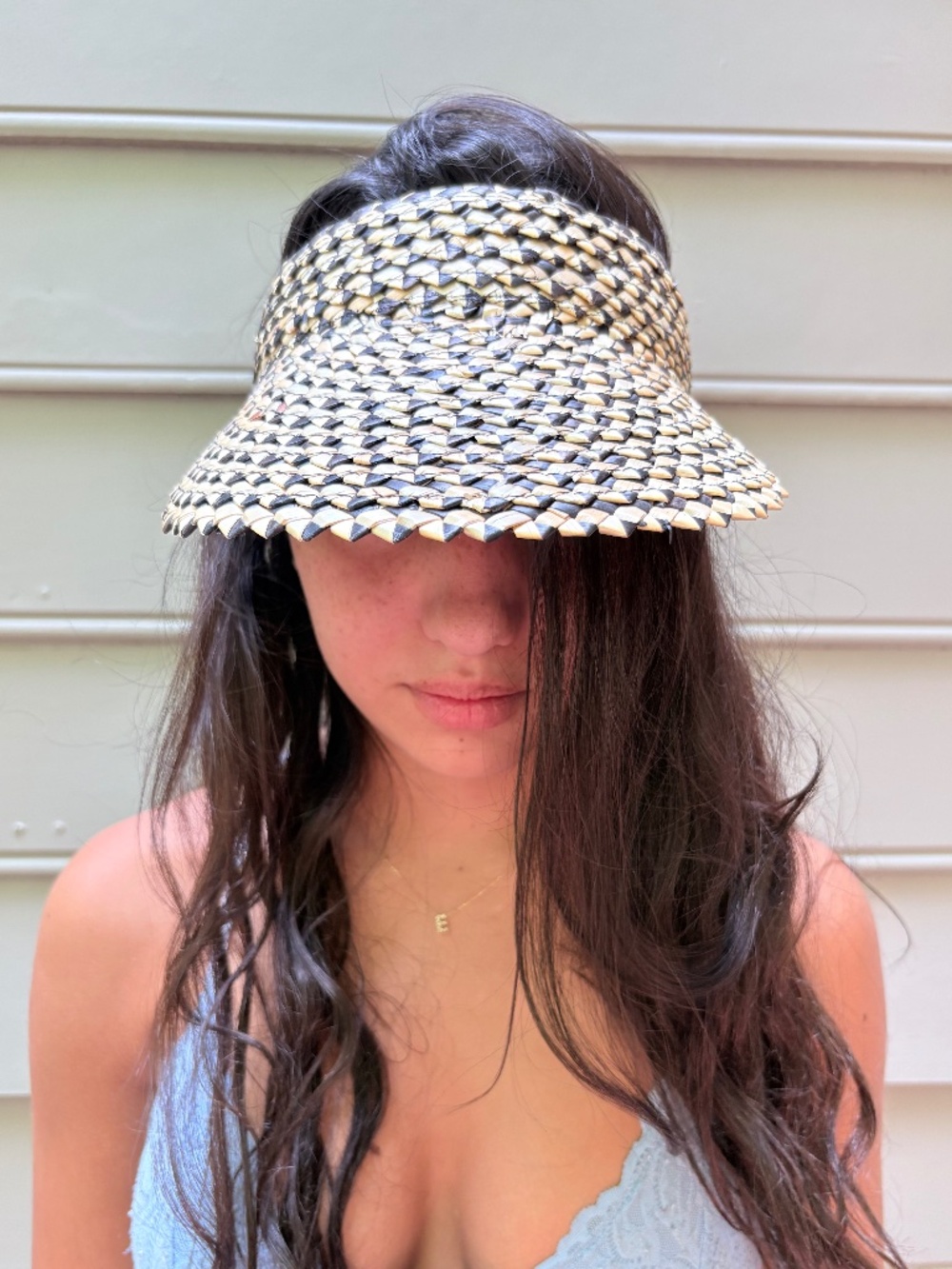 HEMLOCK CAPRI STRAW VISOR IN PEPPER